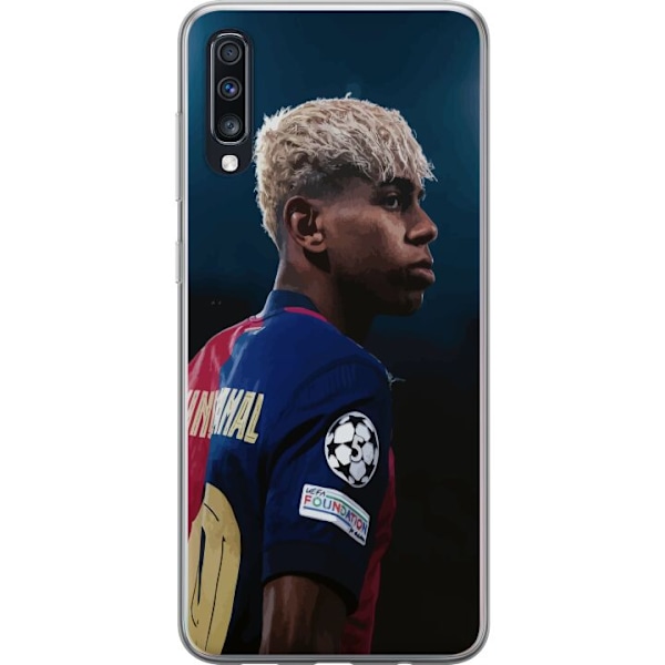 Samsung Galaxy A70 Läpinäkyvä kuori Lamine Yamal - Barcelonan ihmelapsi fokuksessa