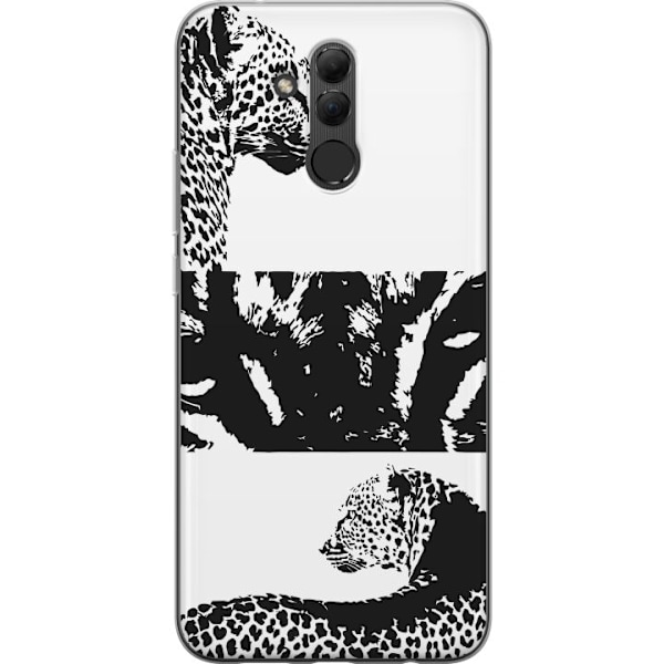Huawei Mate 20 lite Genomskinligt Skal Leopard Faces – trendigt mönster med leopardansikten
