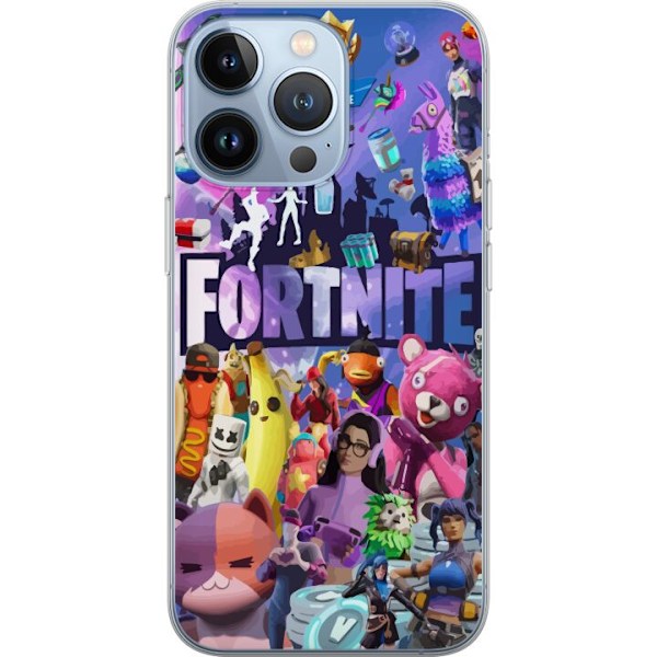 Apple iPhone 13 Pro Läpinäkyvä kuori Fortnite Skins Emotes Battle Royale Hahmot Gamer Peliteema Siisti Lapset Nuoret