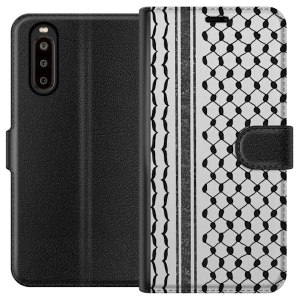 Sony Xperia 10 II Tegnebogsetui Palæstinensisk mønster - inspireret af traditionel stil keffiyeh-stof