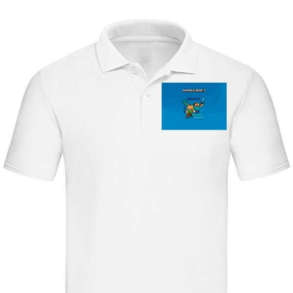 Pikeepaita Aikuisille | Tyylikäs Pikeepaita Minecraft Luolat Valkoinen Iso