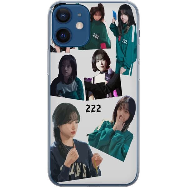 Kompatibelt Mobildeksel til Apple iPhone 12 mini Squid Game 222 Netflix-serie maske