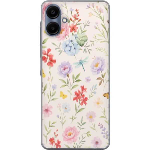 Samsung Galaxy A06 Genomskinligt Skal Blommor