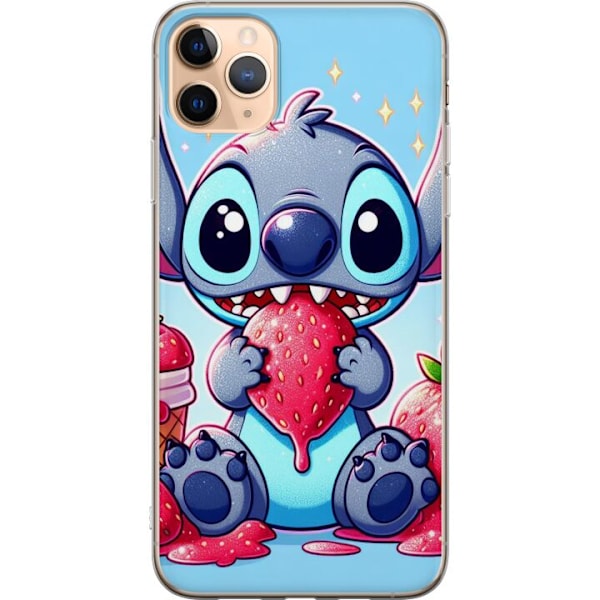 Apple iPhone 11 Pro Max Läpinäkyvä kuori Strawberry Stitch