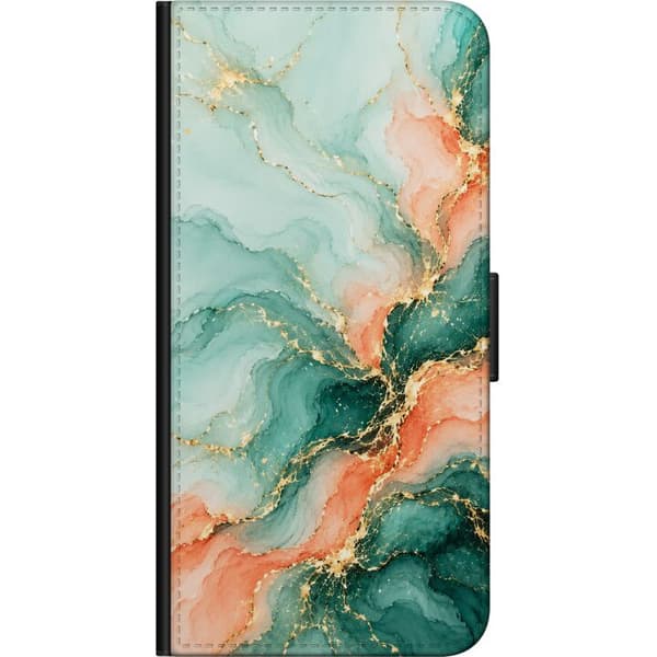Kompatibel Tegnebogsetui til Samsung Galaxy Note 4 Turkismarmor turkis