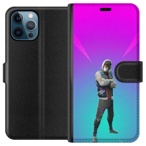 Apple iPhone 12 Pro Tegnebogsetui sort ridder fortnite