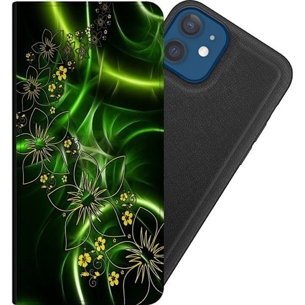 Apple iPhone 12  Tegnebogsetui Blomster