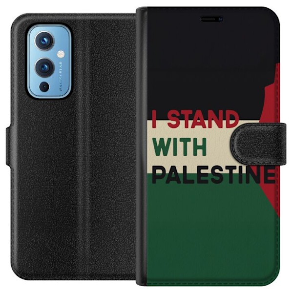 OnePlus 9 Plånboksfodral Stand with Palestine – solidaritetsdesign med starkt budskap