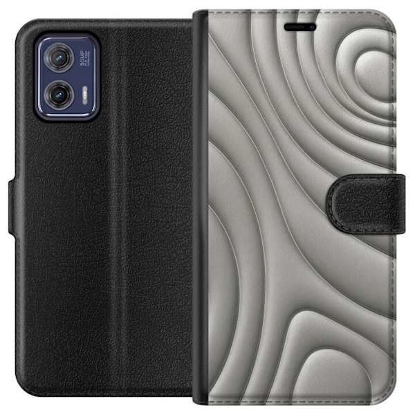 Motorola Moto G73 Plånboksfodral Silver Waves
