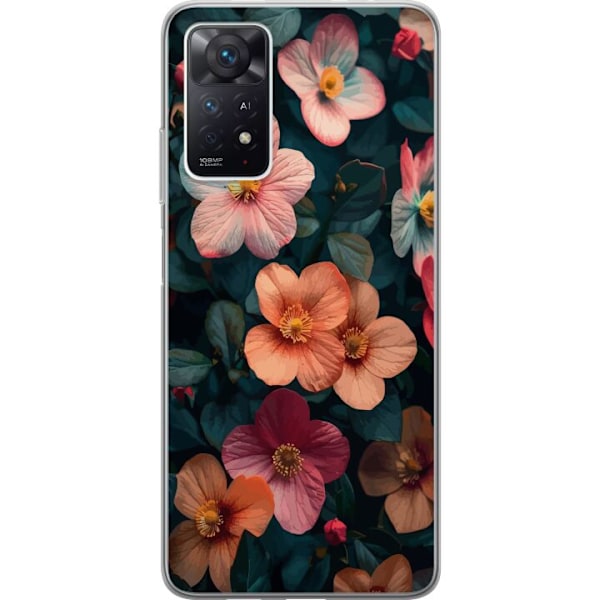 Xiaomi Redmi Note 11 Pro 5G Gennemsigtig cover Blomster