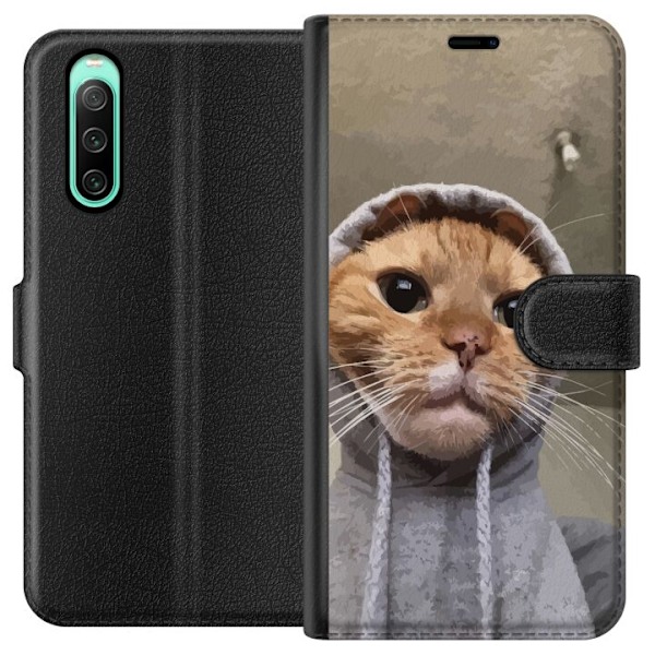 Sony Xperia 10 IV Lommeboketui Katt Genser