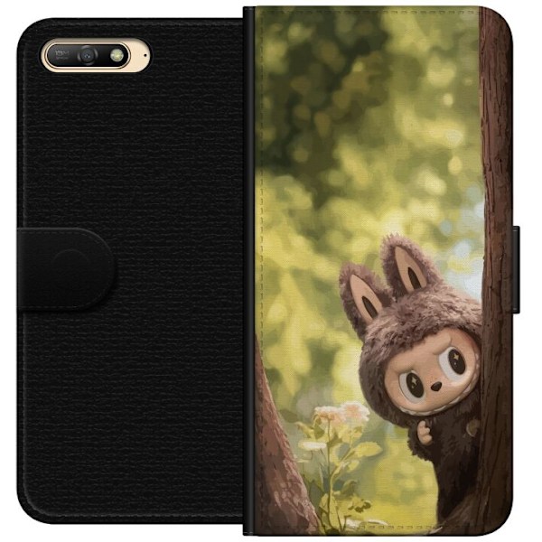 Huawei Y6 (2018) Lompakkokotelo Labubu Graffiti Vibes – Katutaide hirviömuodossa