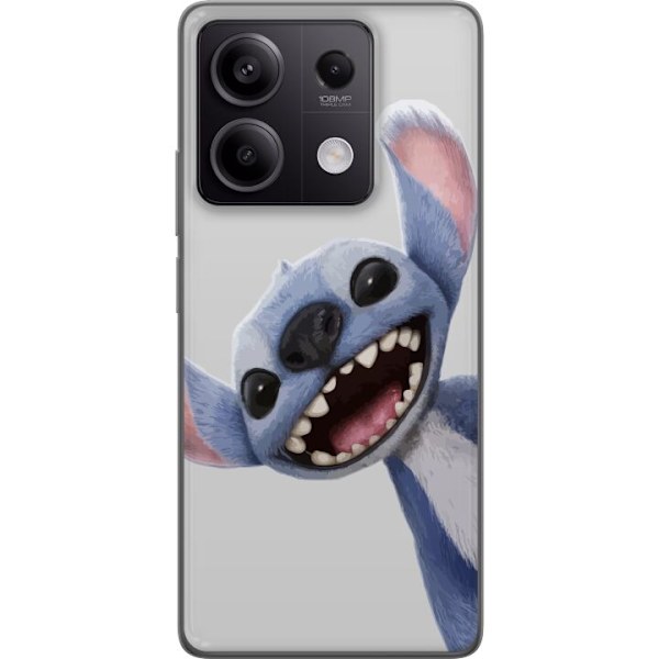 Xiaomi Redmi Note 13 Pro Genomskinligt Skal Stitch i Fart – Kawaii Design för Fans & Barn