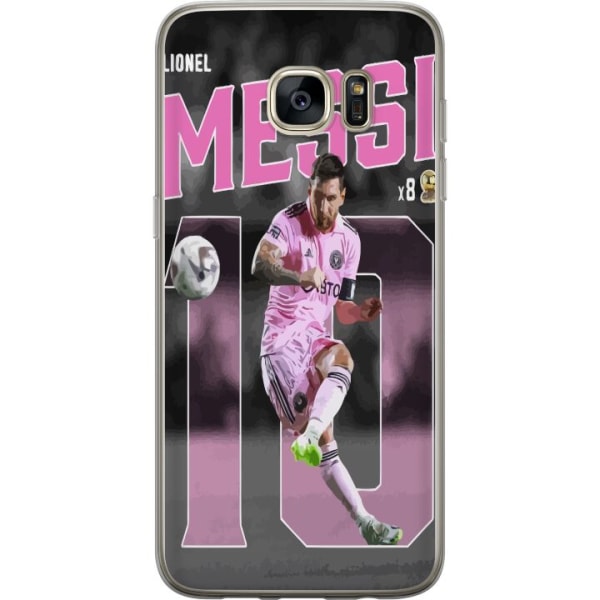Samsung Galaxy S7 edge Genomskinligt Skal Lionel Messi - Rosa
