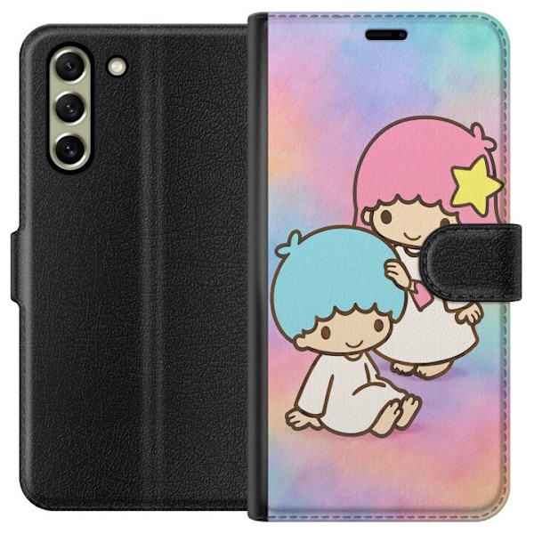 Samsung Galaxy S21 FE 5G Tegnebogsetui Kawaii Sanrio Kiki Lola Little Twin Stars