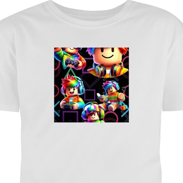 Barn-T-shirt | Bekväm T-shirt för Barn Roblox vit 2-3 År