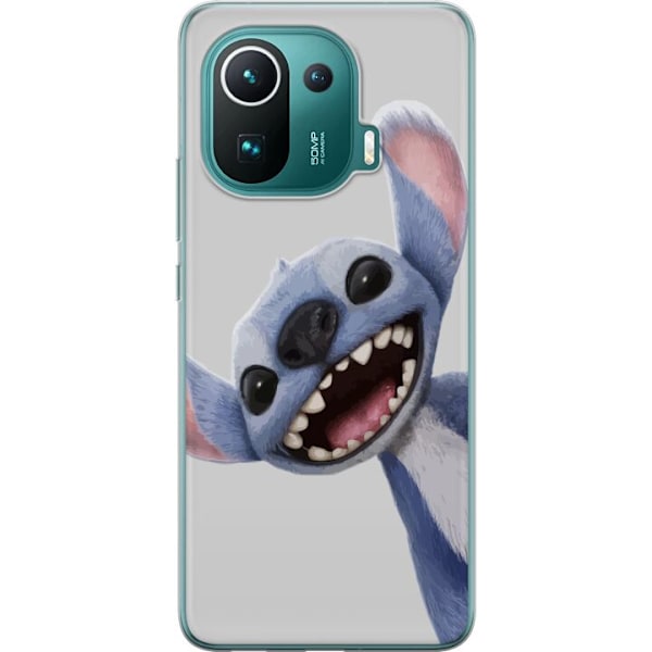 Xiaomi Mi 11 Pro Genomskinligt Skal Stitch i Fart – Kawaii Design för Fans & Barn