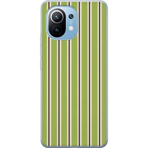 Kompatibelt Mobilskal till Xiaomi Mi 11 Matcha Stripe grön