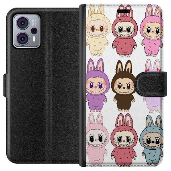 Motorola Moto G23 Lommeboketui Labubu Pink Monster - Popkunst
