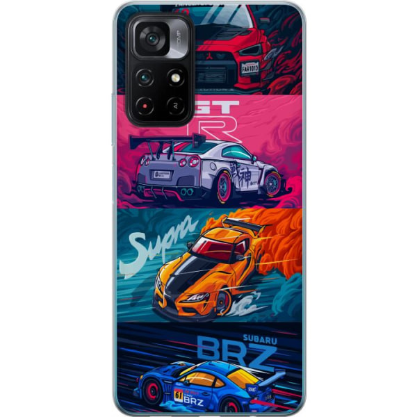 Xiaomi Poco M4 Pro 5G Gennemsigtig cover Subaru Racing