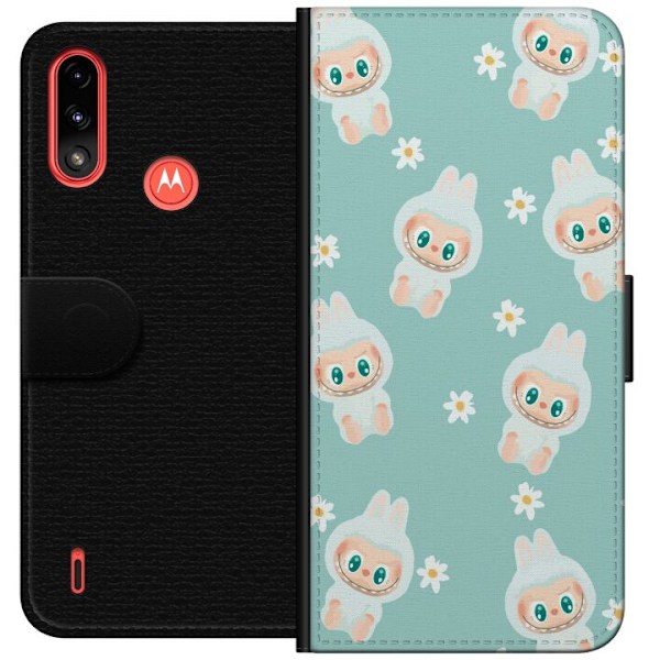 Motorola Moto E7 Power Tegnebogsetui Labubu Candy Vibes