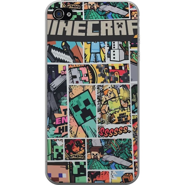 Apple iPhone 4 Läpinäkyvä kuori Minecraft Taide