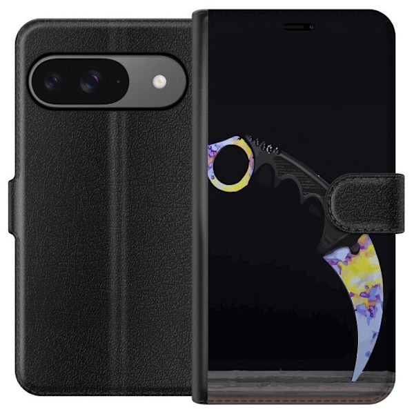 Google Pixel 9 Pro Lompakkokotelo Karambit / Butterfly / M9 Ba