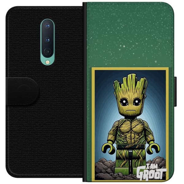 Kompatibel Tegnebogsetui til OnePlus 8 Robot med röda ögon grå