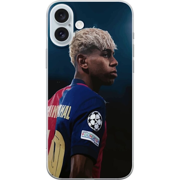 Apple iPhone 16 Plus Genomskinligt Skal Lamine Yamal – Barcelonas Wonderkid i Fokus