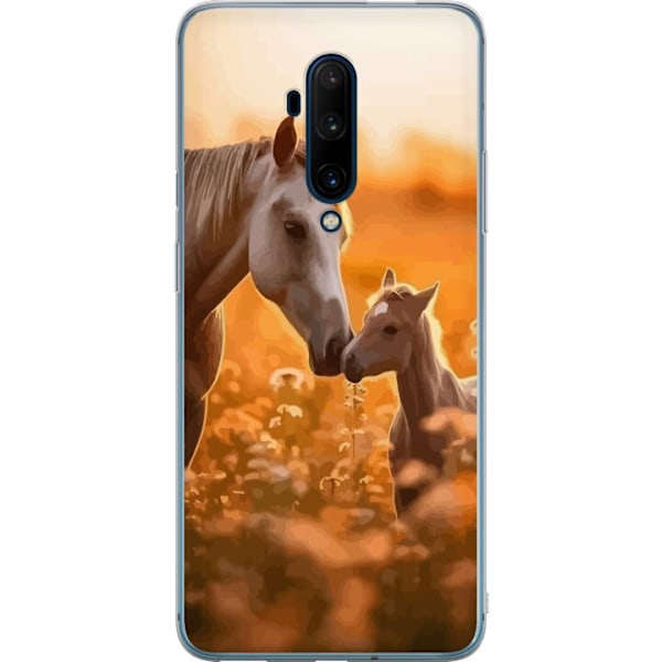 OnePlus 7T Pro Genomskinligt Skal Hästar