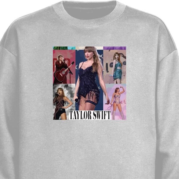 Sweatshirt for Voksen | Klassisk Collegegenser Taylor Swift grå M