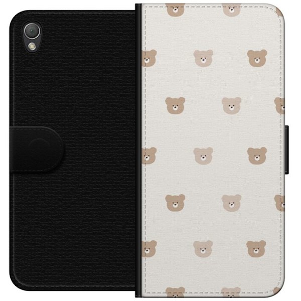 Sony Xperia Z3 Tegnebogsetui Teddybaggrund - søde teddybjørne mod en blød baggrund