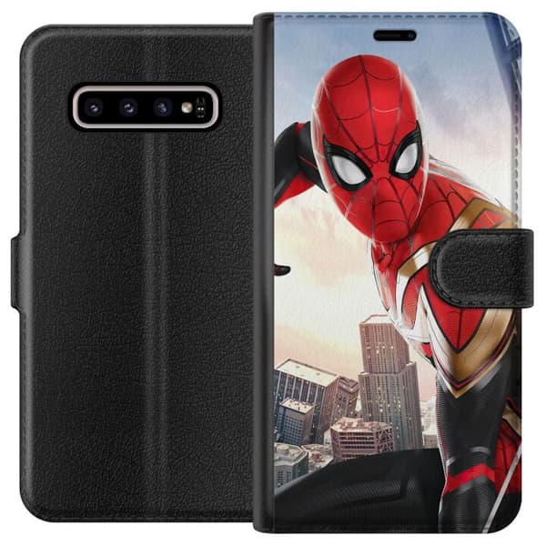 Kompatibelt Lommeboketui til Samsung Galaxy S10+ Spiderman