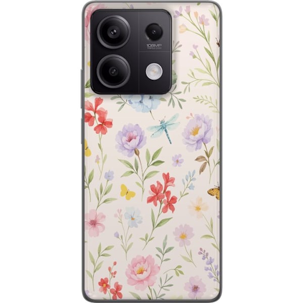 Xiaomi Redmi Note 13 Pro Genomskinligt Skal Blommor