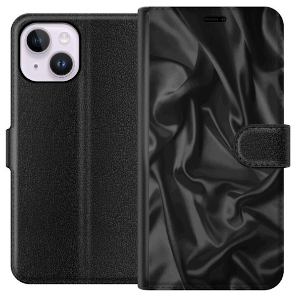 Kompatibel Tegnebogsetui til Apple iPhone 14 Plus Silke Sort