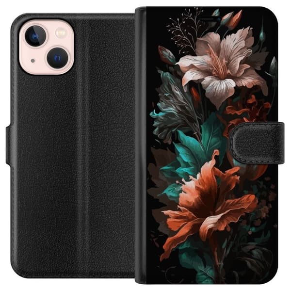 Kompatibelt Plånboksfodral till Apple iPhone 13 Blommor