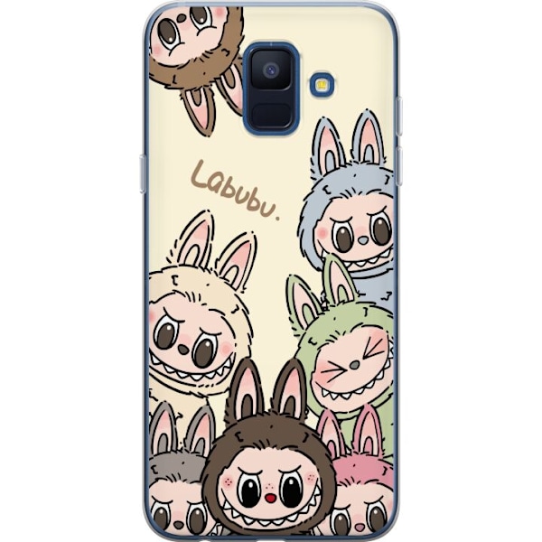 Samsung Galaxy A6 (2018) Genomskinligt Skal Labubu Pastel Coll