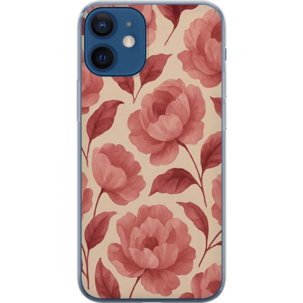Apple iPhone 12 mini Genomskinligt Skal Rose Bloom