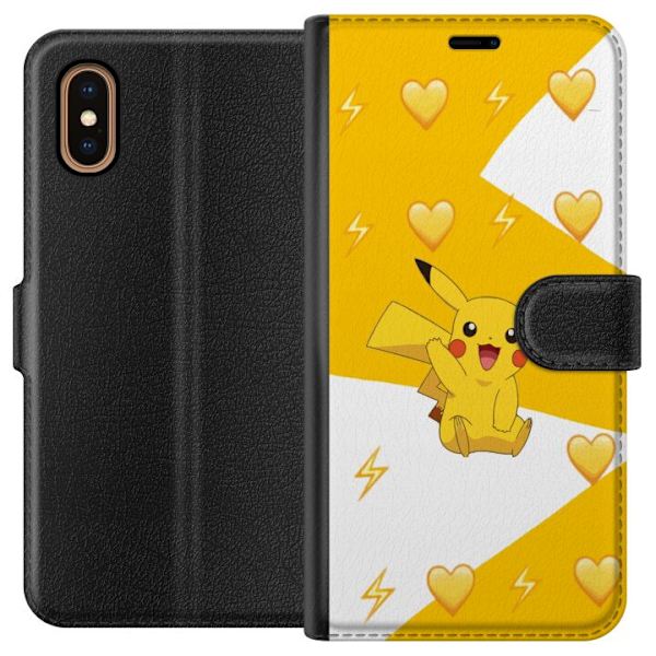 Apple iPhone XS Max Lompakkokotelo Pikachu Pokémon Pelihahmo Peliaihe Suosittu Ikoni Sarjakuvasarja Pokémon GO Lasten Klassikko