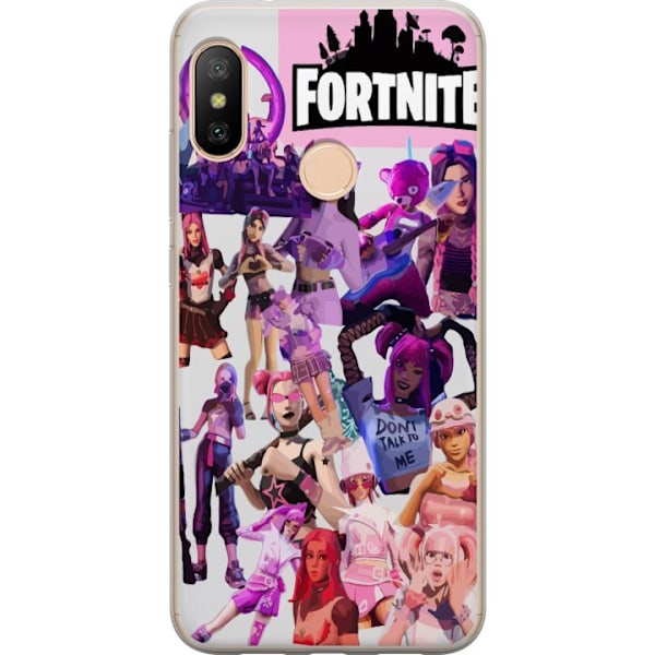 Xiaomi Redmi 6 Pro Gennemsigtig cover Fortnite