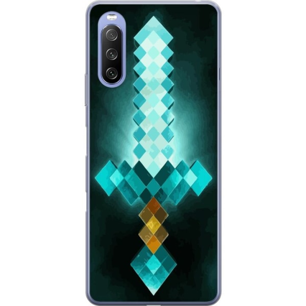Sony Xperia 10 III Lite Gennemsigtig cover Minecraft sværd