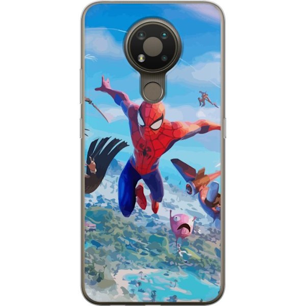 Nokia 3.4 Läpinäkyvä kuori Fortnite Spiderman