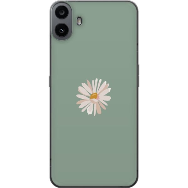 Nothing CMF Phone 1 Genomskinligt Skal Grön Minimalblomma –