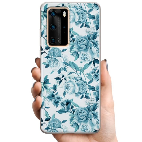 Huawei P40 Pro TPU Mobilcover Blomster