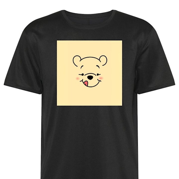 Trænings T-shirt | Sport T-shirt til Voksen Nalle Puhh sort Lille