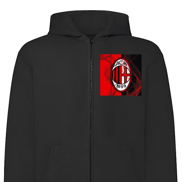 Zip-Hoodie | Huvtröja med Dragkedja för Vuxna AC Milan svart XL