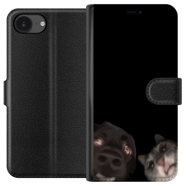 Apple iPhone 16e Lommeboketui hund og katt