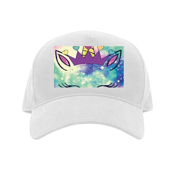 Keps för Vuxen | Klassisk Justerbar Keps Unicorn Face vit Vuxen
