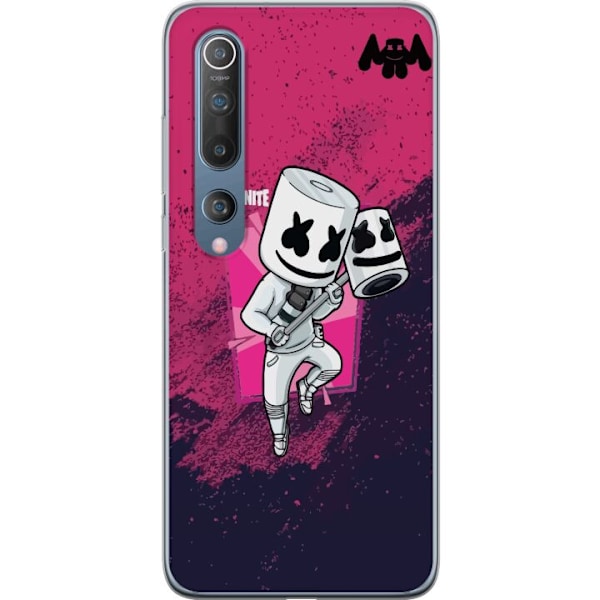 Xiaomi Mi 10 5G Läpinäkyvä kuori Marshmello Fortnite Skin E