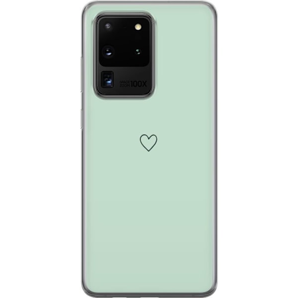 Samsung Galaxy S20 Ultra Gennemsigtig cover Enkelt Hjerte